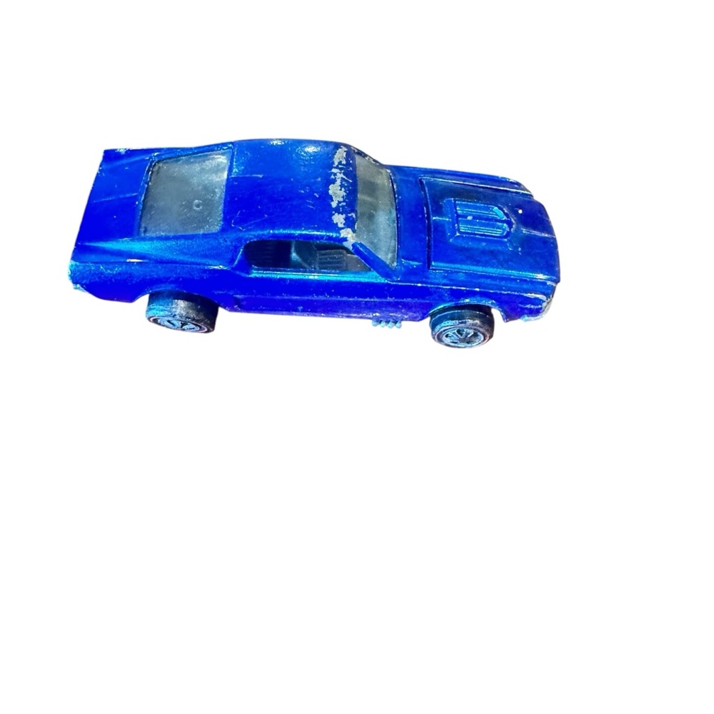 Vintage Hot Wheels 1968 Blue Redline Custom Mustang